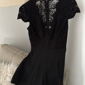 Bebe Black Lace Jumpsuit